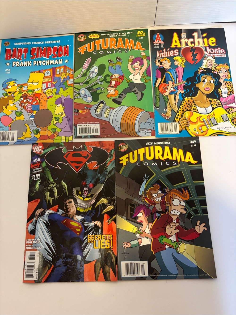 Comic Book Lot – Archie, DC, Simpsons & Futurama